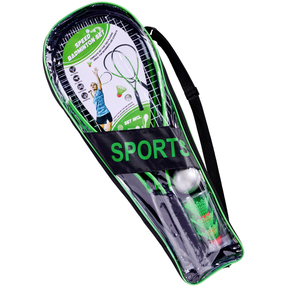 Badminton-Set 7-teilig Gr&uuml;n - B-Ware image number 1