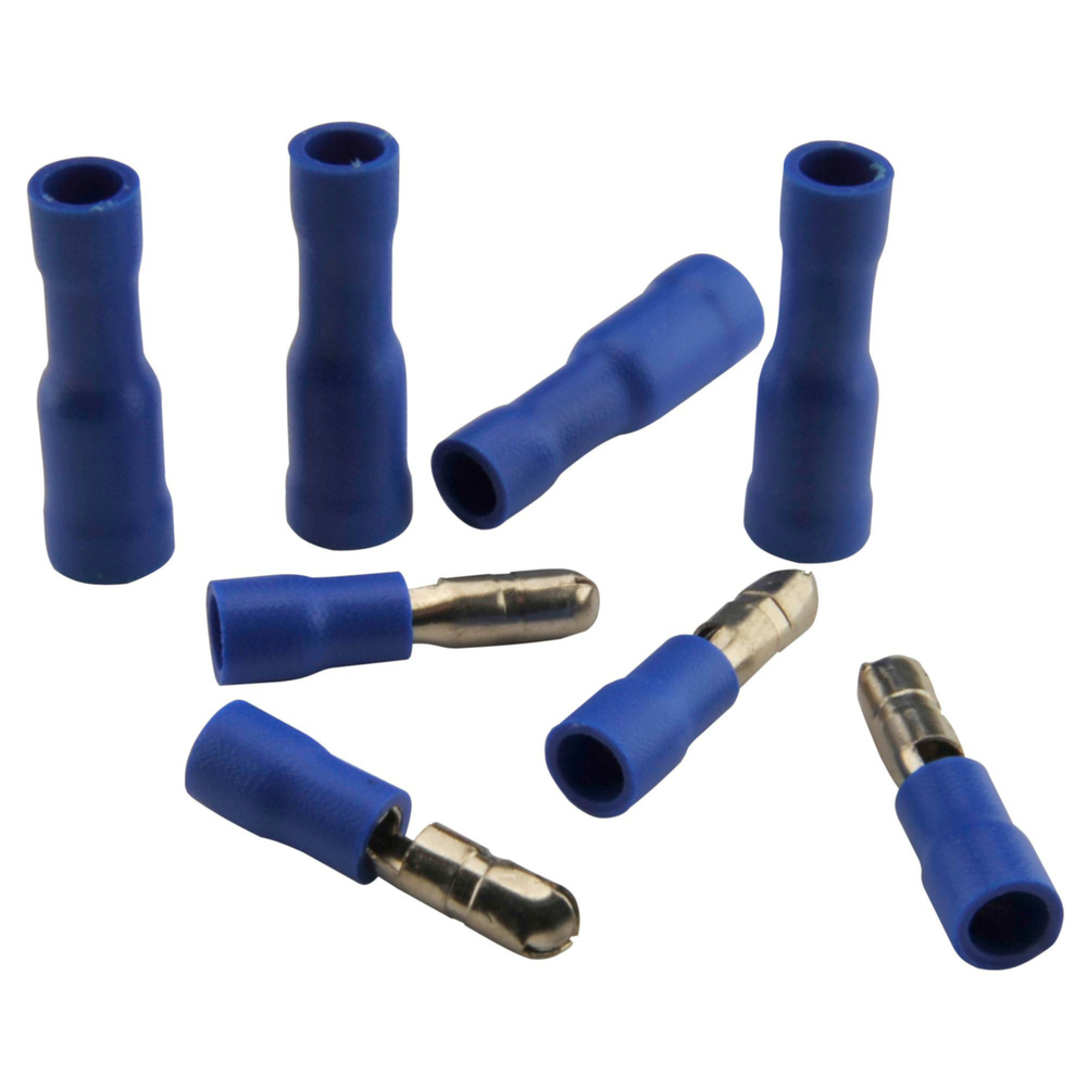 Kabelschuh Rundstecker-Set 20-teilig 2,5mm&sup2; isoliert blau
