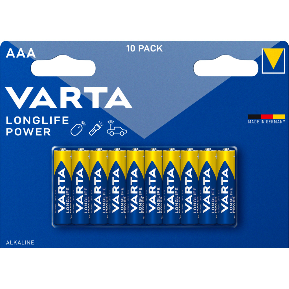VARTA Alkaline-Batterie AAA 1,5V 10er Packung