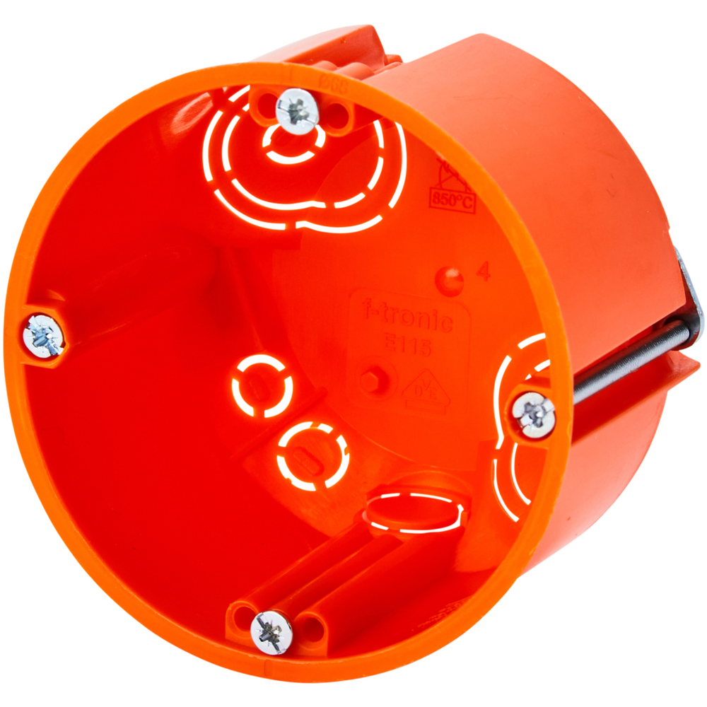 Hohlwand-Schalterdose &Oslash; 68 mm x T 47 mm orange