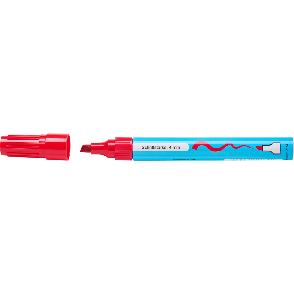 Permanent Marker 3300 rot, eckige Spitze image number 2