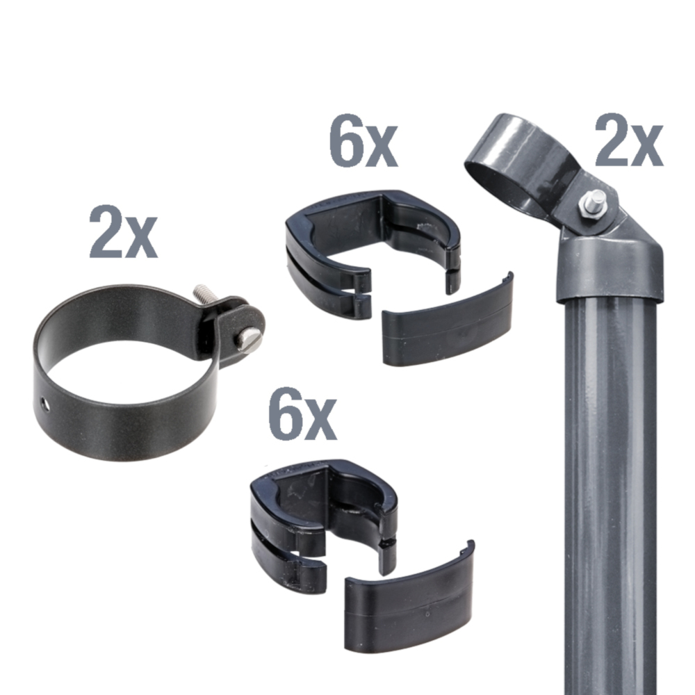 Tor-Anschluss-Set f&uuml;r Fix-Clip Pro&reg; Zaun 122 cm anthrazitgrau