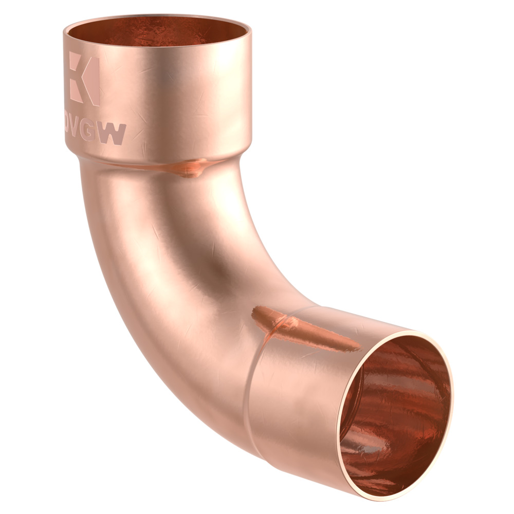 Bogenmuffe 90&deg; Kupfer-L&ouml;tfitting 22 mm - Nr. 5001a