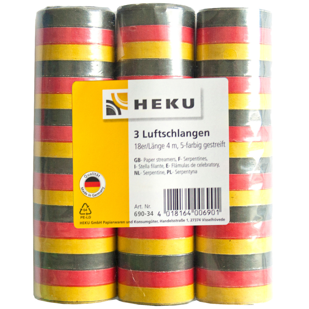 Luftschlangen 3 x 18er 4 m, Deutschland