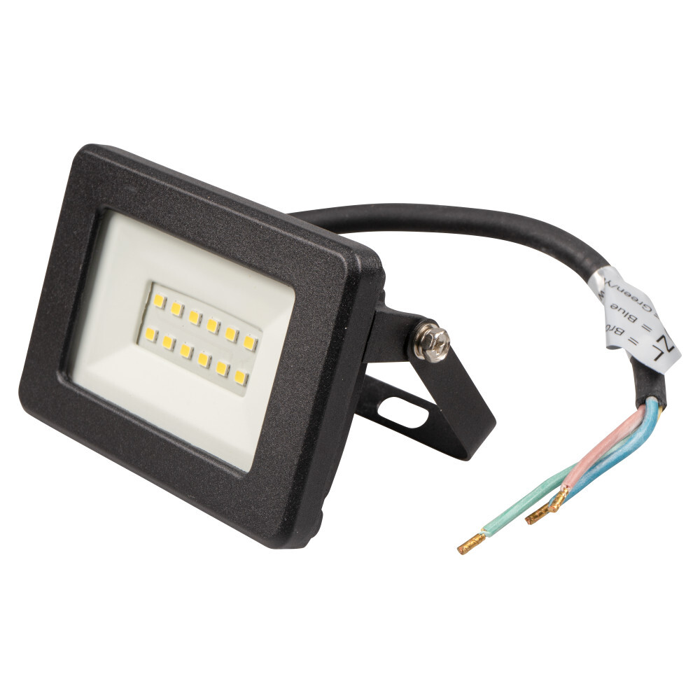 UNITEC&reg; LED Strahler 10 Watt 800 Lumen 6500 K IP 65 Aluminium schwarz