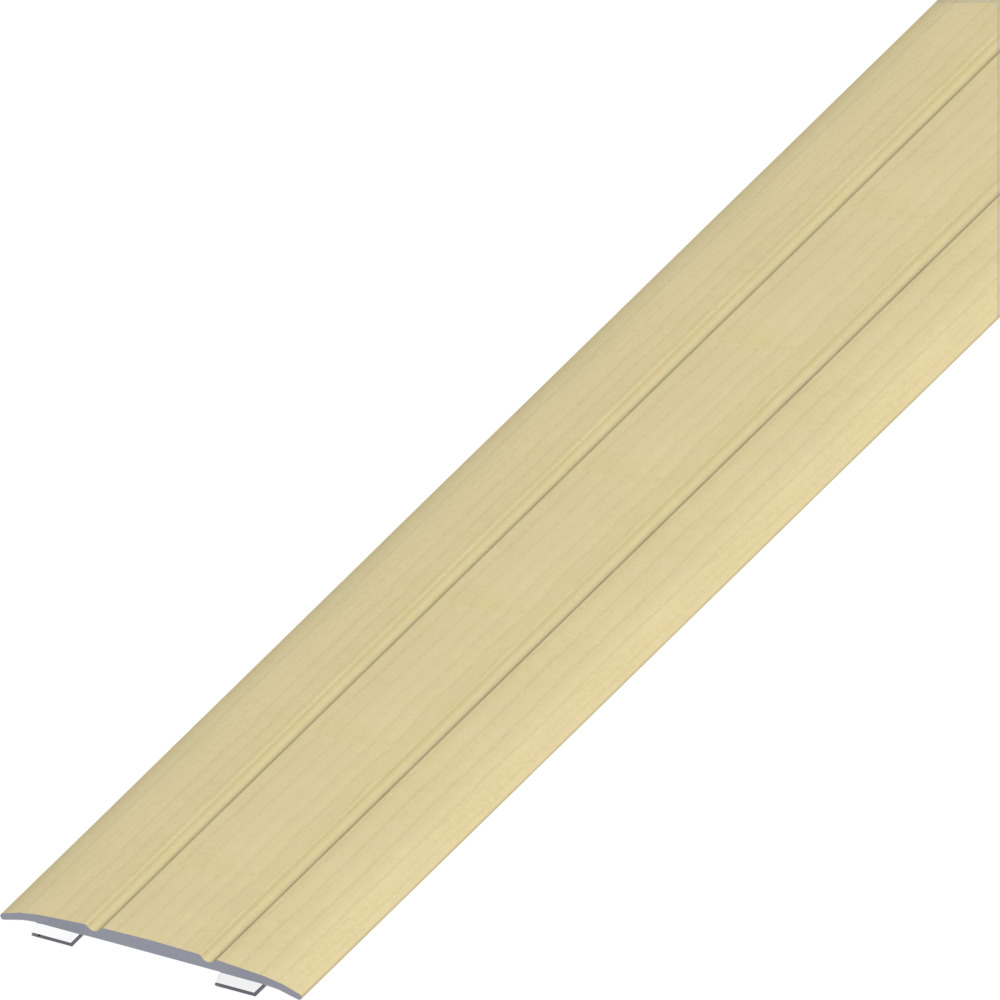 &Uuml;bergangsprofil Aluminium pulverbeschichtet 1000 x 37 x 2,5 mm Holzoptik Ahorn selbstklebend