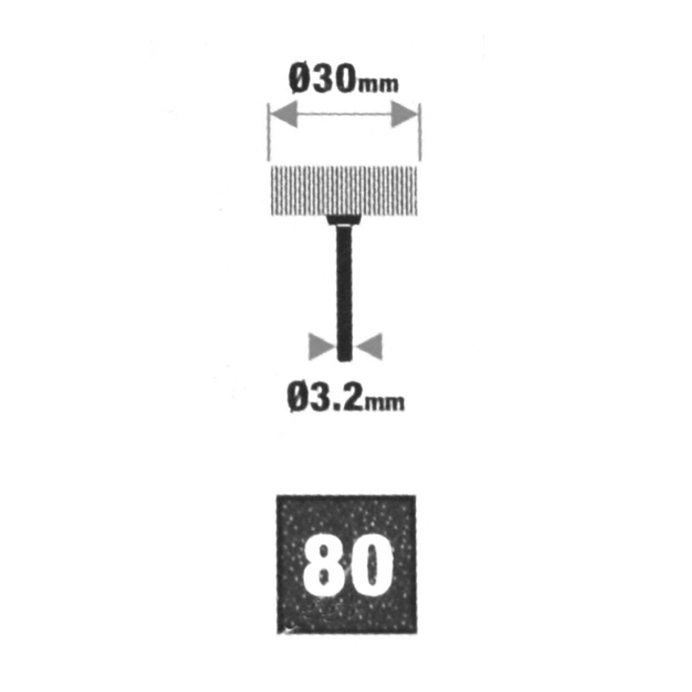 F&auml;cherschleifer &Oslash;30mm K80 Aufnahme &Oslash;3,2mm Lamellenschleifer F&auml;cherschleifscheibe image number 1