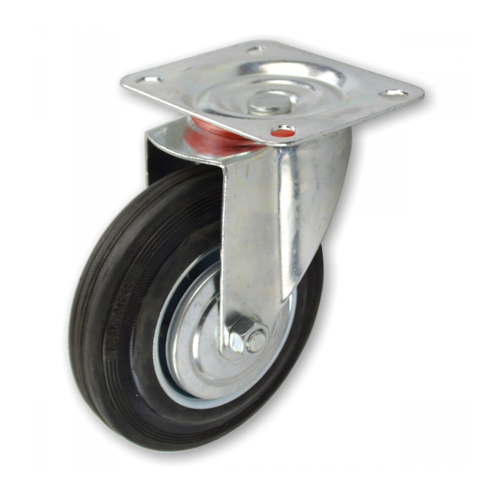 Lenkrolle &Oslash;125mm Tragkraft 100kg Vollgummi Transportrolle Laufrolle