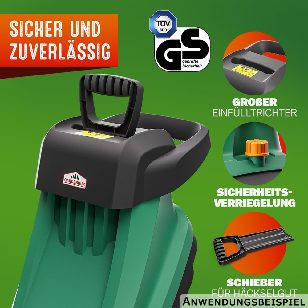 GARDEBRUK&reg; H&auml;cksler 2400 W mit zwei 50-Liter-Fangbeuteln image number 8