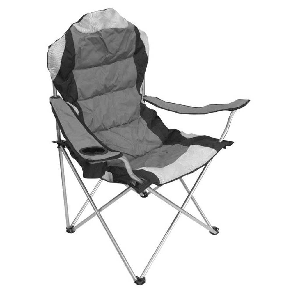 Campingstuhl "Jumbo" 60 x 88 x 110 cm grau-schwarz