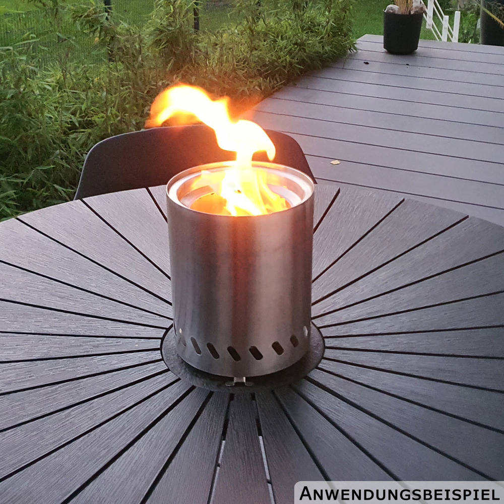 Tischfeuerstelle &bdquo;Feuerkuss&ldquo; aus Edelstahl image number 5