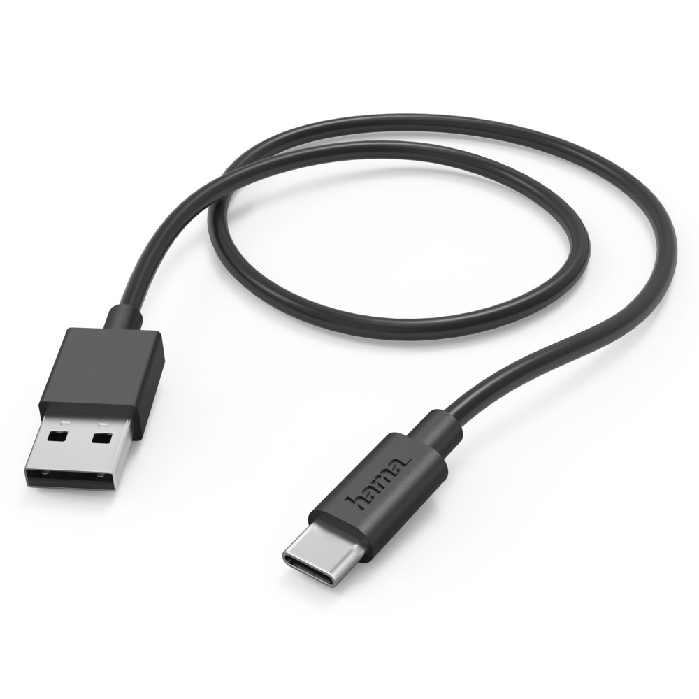 Ladekabel 1m USB 3.1 SuperSpeed USB-A zu USB-C, schwarz