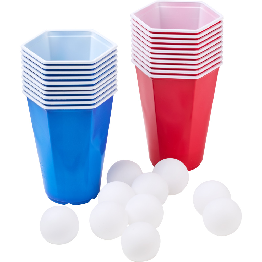 Bier-Pong-Set sechseckig, 30 Teile image number 1