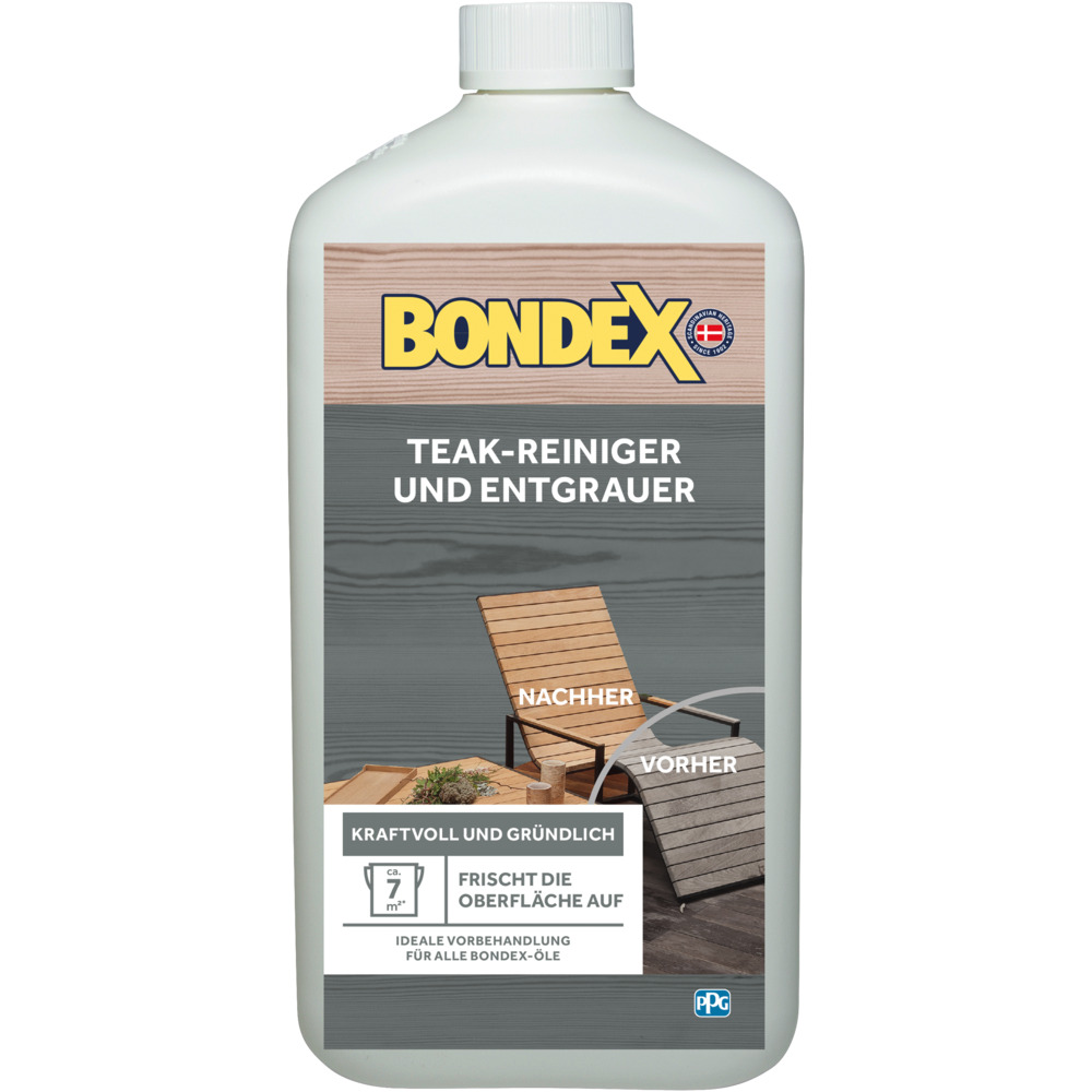 BONDEX Teak-Reiniger und Entgrauer farblos 1 Liter