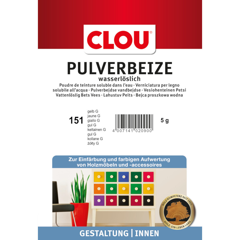 Clou&reg; Pulverbeize gelb 5g