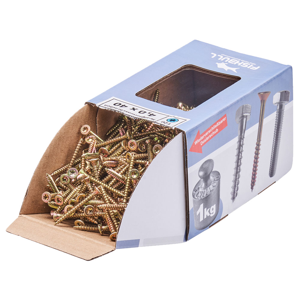 Spanplattenschraube 4x40 mm IVZ 1kg FISHBULL-Pack Senkkopf Vollgewinde image number 4