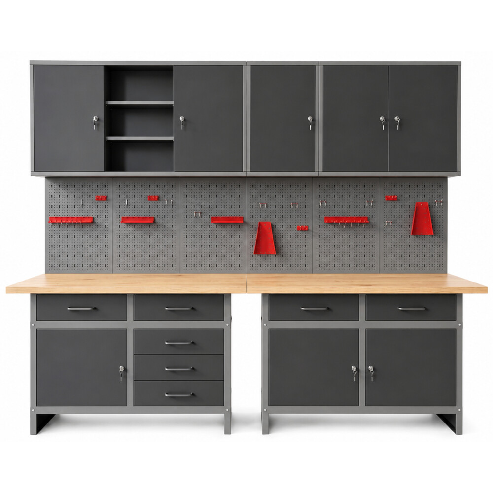 Prestige Work Werkstattwand 6-teilig Metall 240 cm