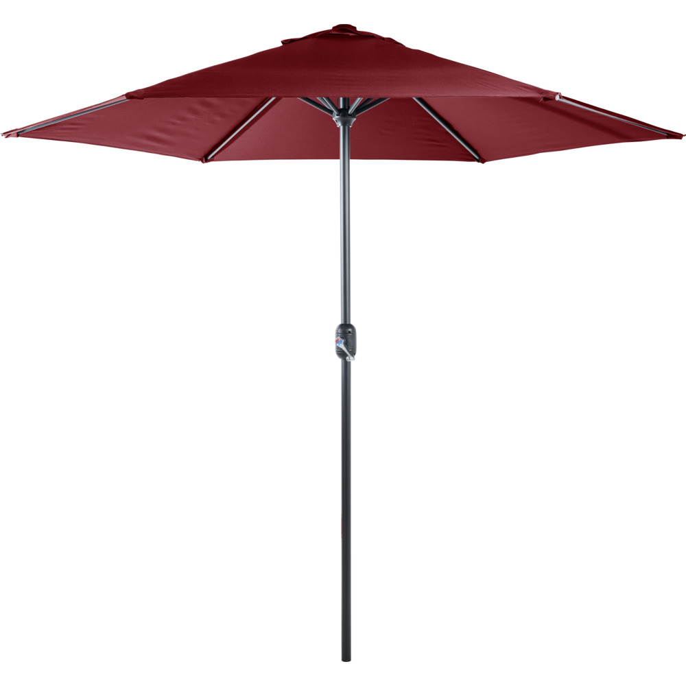 Sonnenschirm &Oslash; 2,5 m bordeaux mit Kurbel - B-Ware