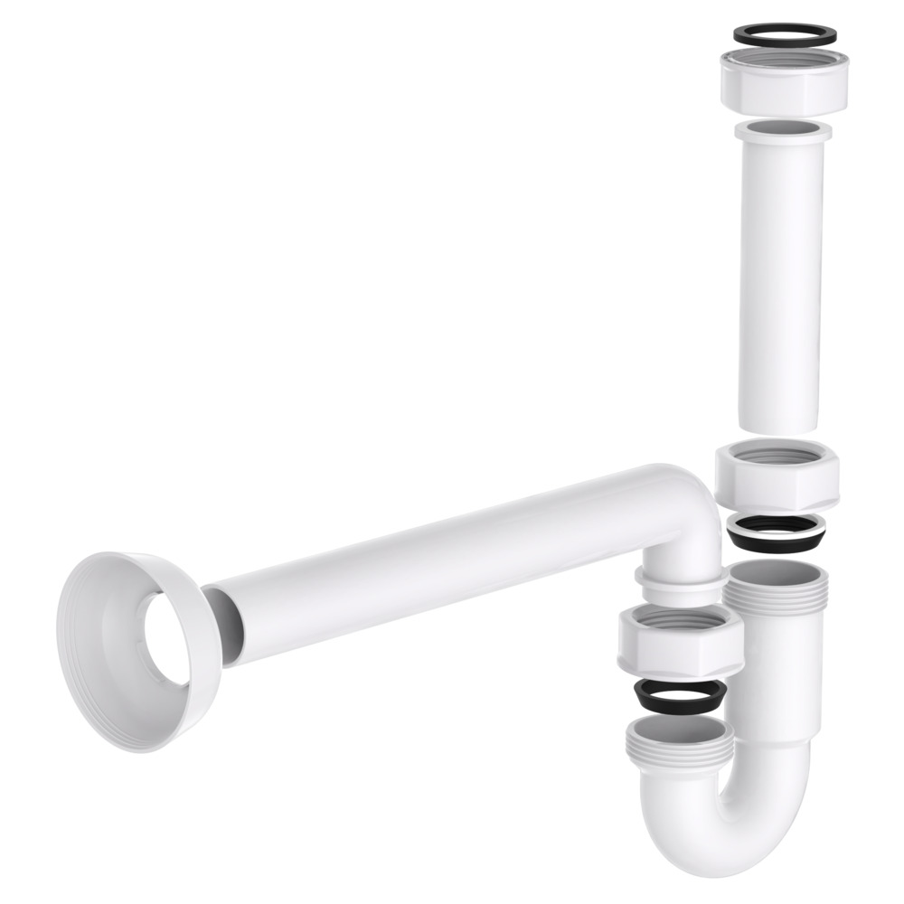 Waschtisch-R&ouml;hrensiphon Kunststoff wei&szlig; 1&frac14;"" x 32 mm image number 2