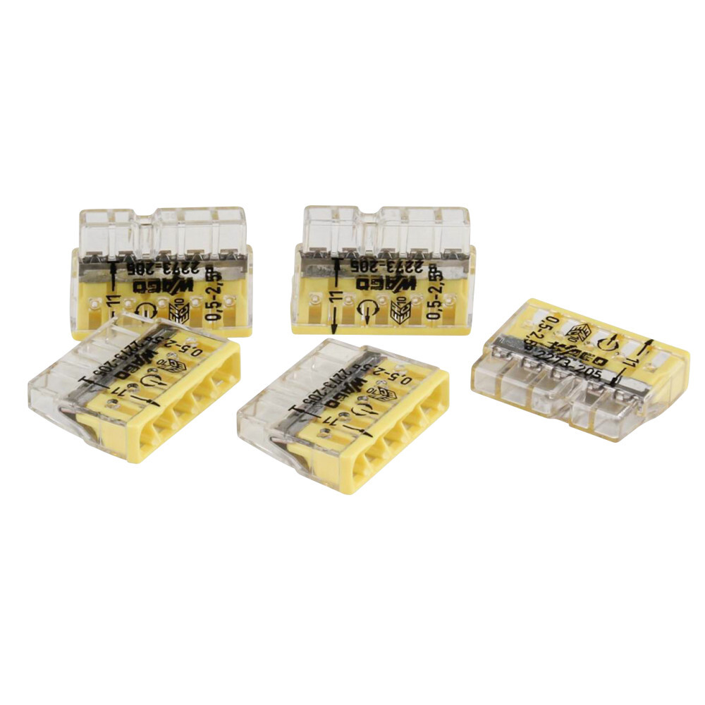 WAGO Dosenklemme Compact 5-polig 0,5 - 2,5mm&sup2; 30 St&uuml;ck