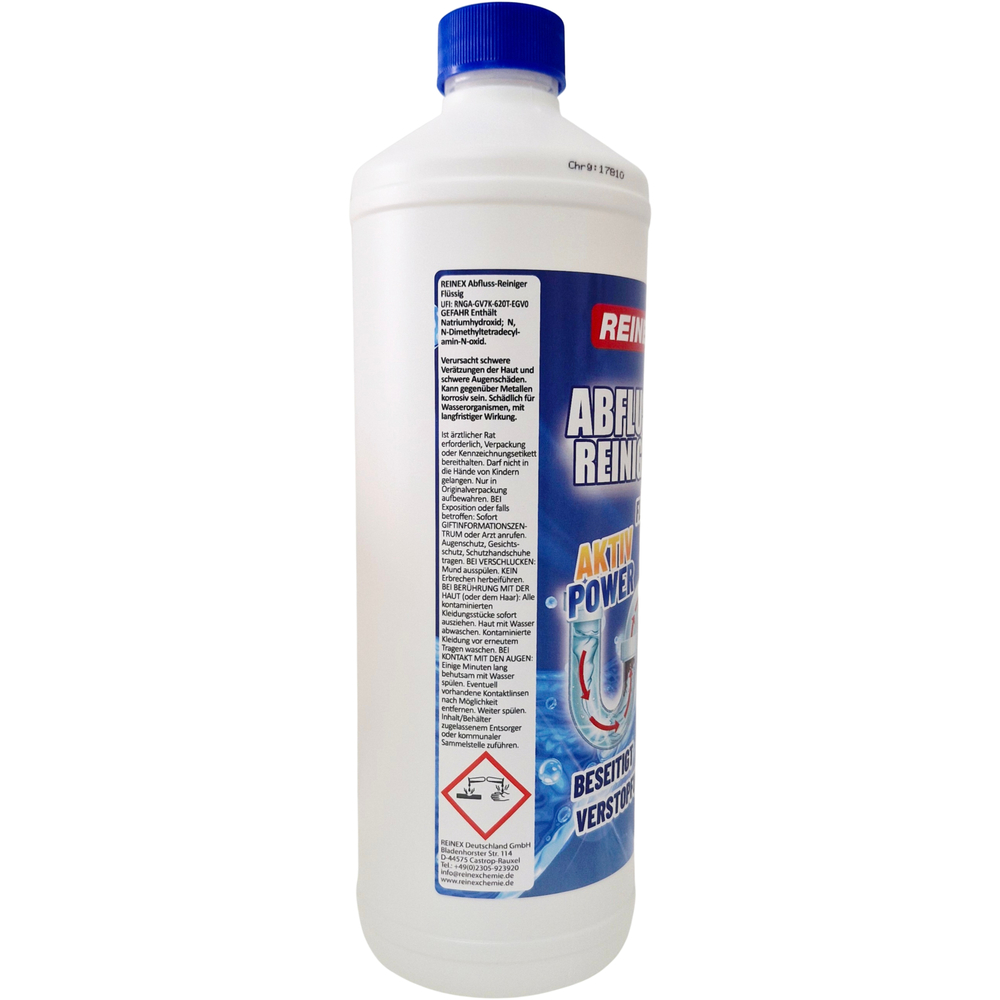 Reinex Abflussreiniger fl&uuml;ssig 1 Liter zur selbstt&auml;tigen Reinigung image number 1