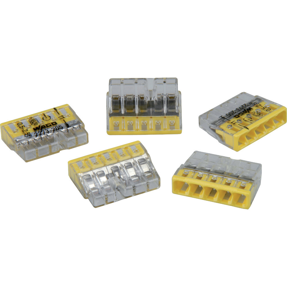 WAGO Dosenklemme Compact 5-polig 0,5 - 2,5mm&sup2; 15 St&uuml;ck