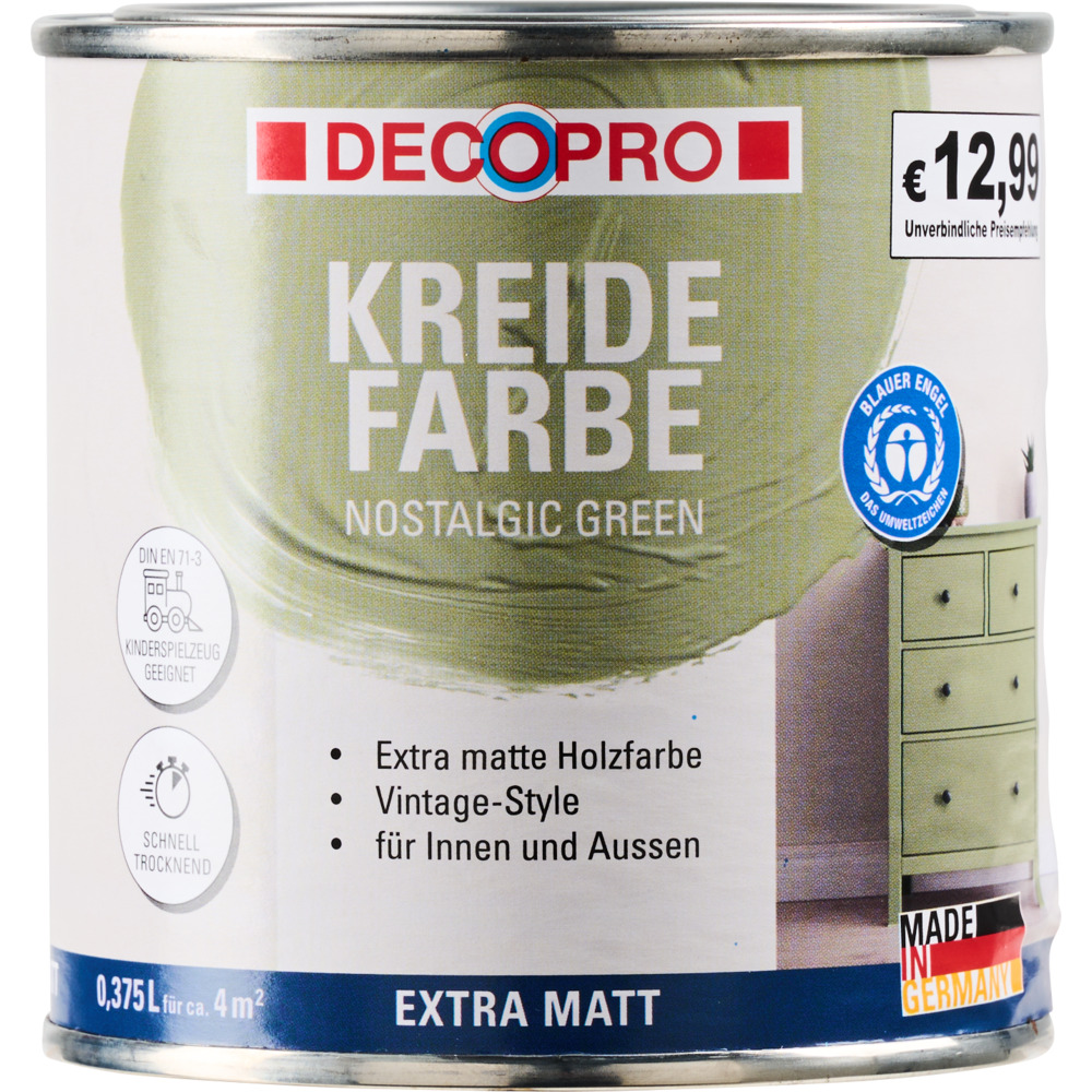 DECOPRO Kreidefarbe 375 ml nostalgic green, matt image number 1