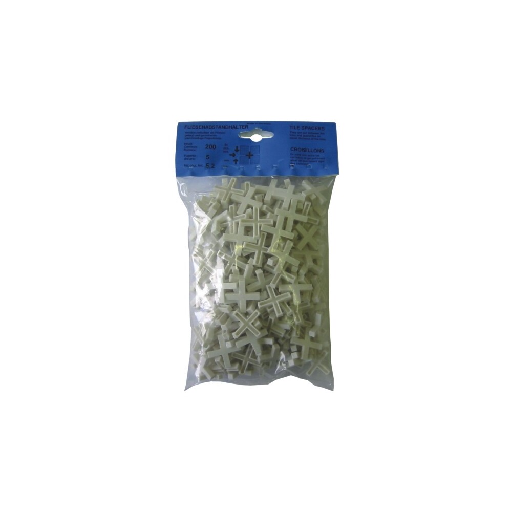 Fliesenkreuz 5,0 mm 200 St&uuml;ck Fliesen Abstandshalter aus PVC