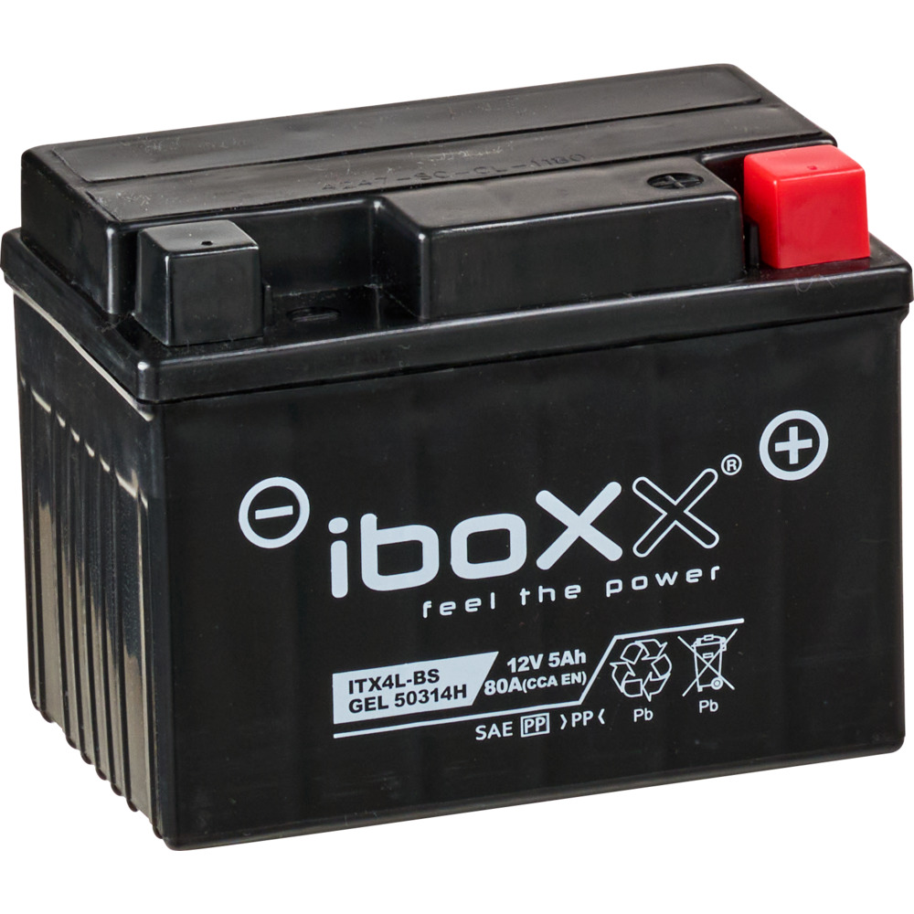 iboxx Motorradbatterie GEL 12V5Ah ITX4L-BS Zweirad-Starterbatterie