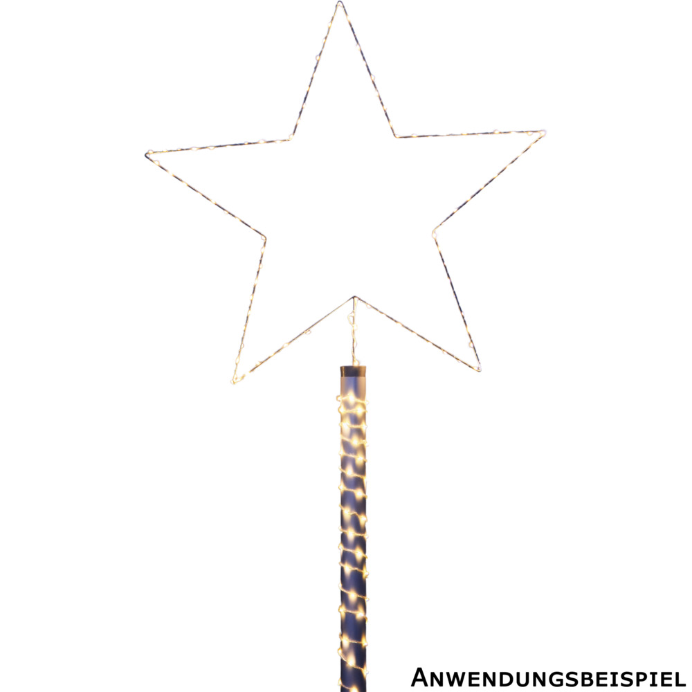 Metallstern f&uuml;r Fahnenmast 230 LED &Oslash;80 cm