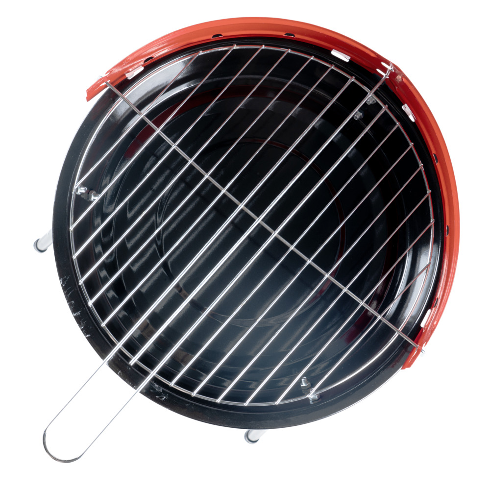 Campinggrill BBQ rund schwarz-rot - B-Ware image number 1