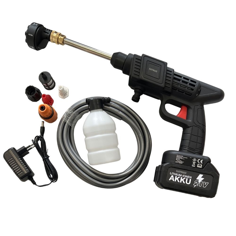 EASYmaxx Akku-Hochdruckreiniger 21V schwarz
