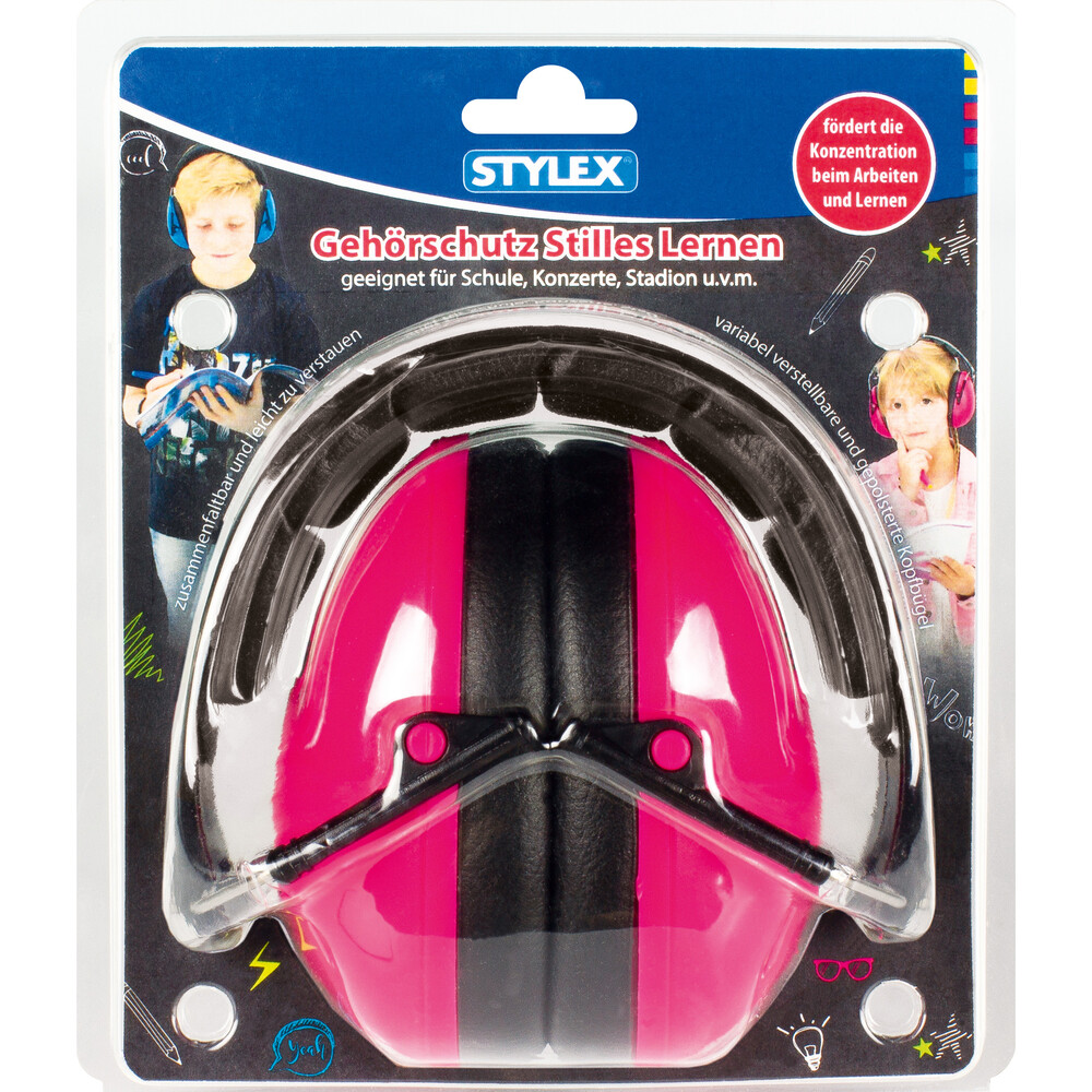 Geh&ouml;rschutz &bdquo;Stilles Lernen&ldquo; faltbar SX-4230, pink image number 1
