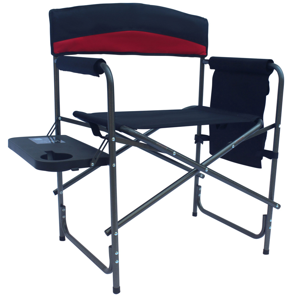 Comfort Campingsessel XXL 50 x 63 x 83 cm Schwarz-Rot