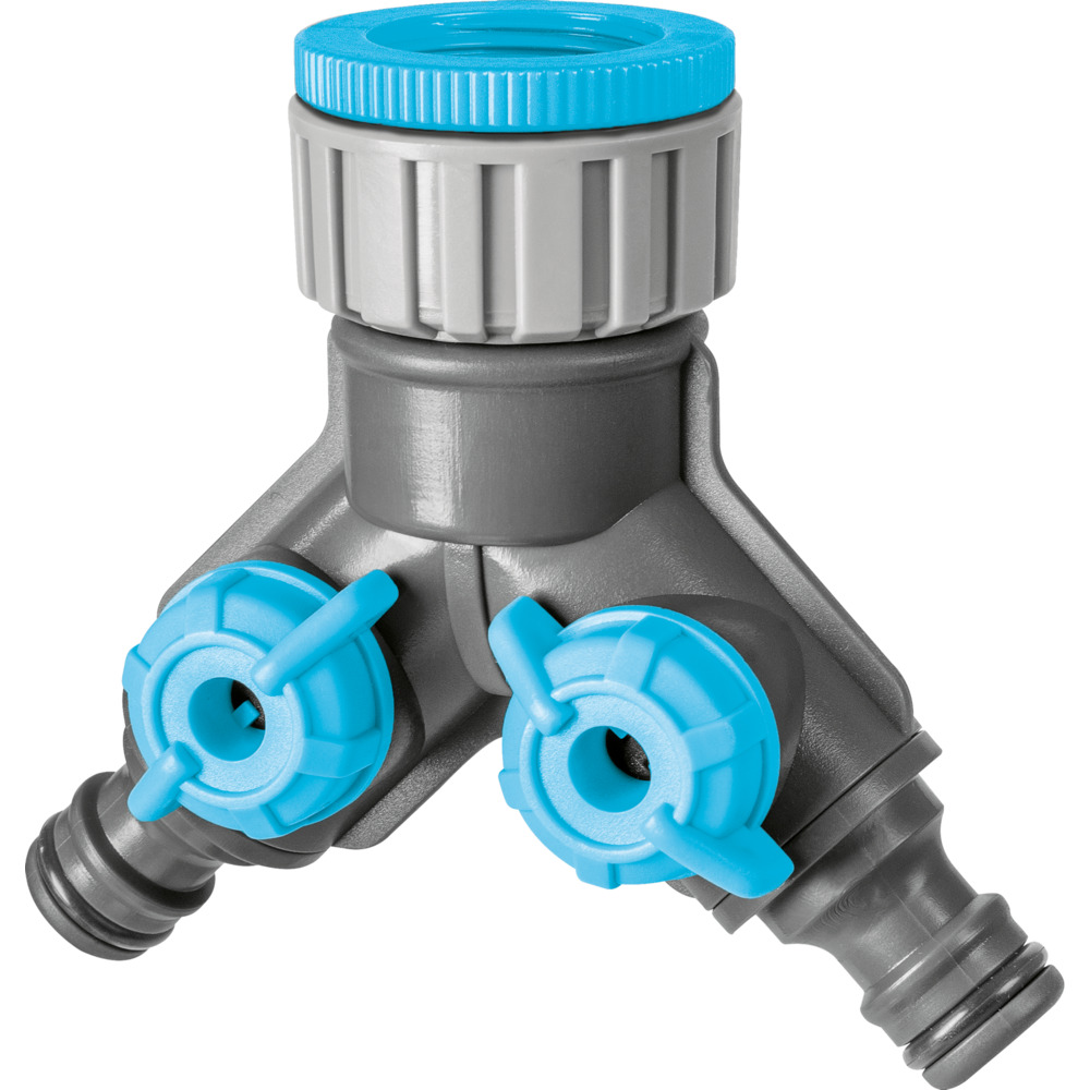 cellfast&reg; 2-Wege-Schlauchanschlussverteiler 3/4" und 1" aus Kunststoff