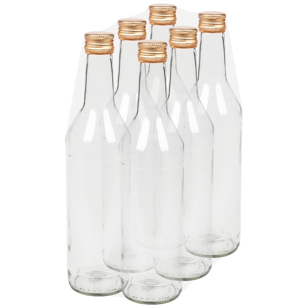 Glasflaschen-Set 6 St&uuml;ck je 500 ml