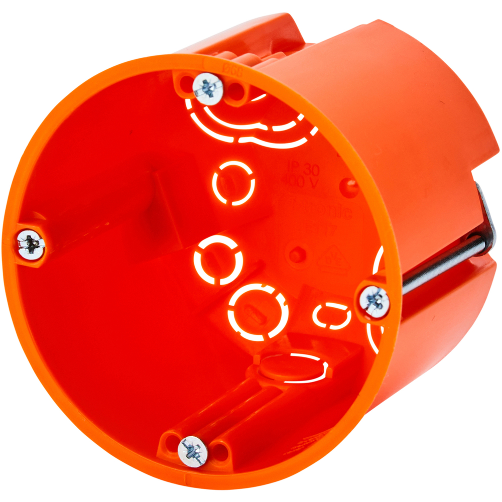 Hohlwand-Schalterdose &Oslash; 68 mm x T 61 mm orange