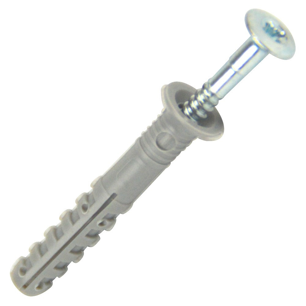 FISHBULL Nageld&uuml;bel aus Nylon 100 St&uuml;ck 6x40 mm mit Senkkopf aus Stahl