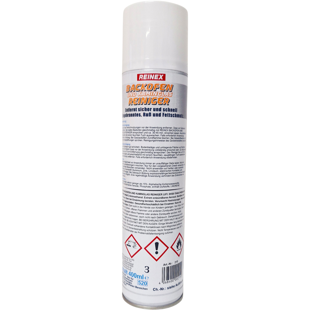 Reinex Backofen- und Kaminglasreiniger Spray 400ml image number 1
