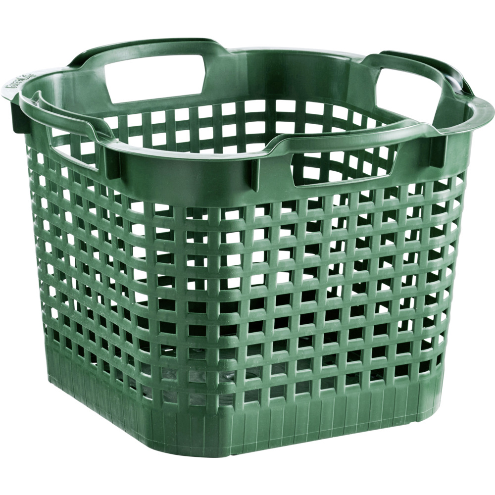 FISHBULL Universal-Korb 25 Liter aus gr&uuml;nem Kunststoff, drehstapelbar