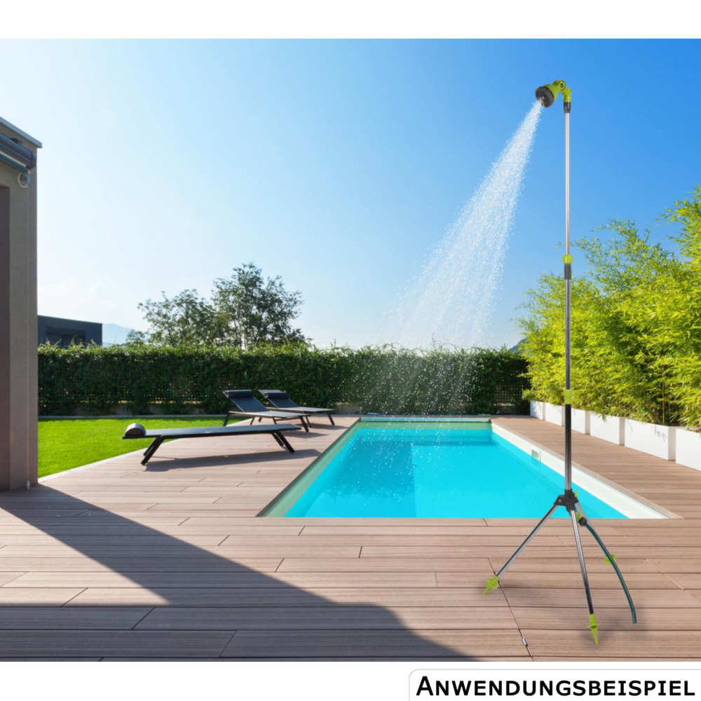 Gartendusche aus Aluminium mit Stativ, h&ouml;henverstellbar image number 6