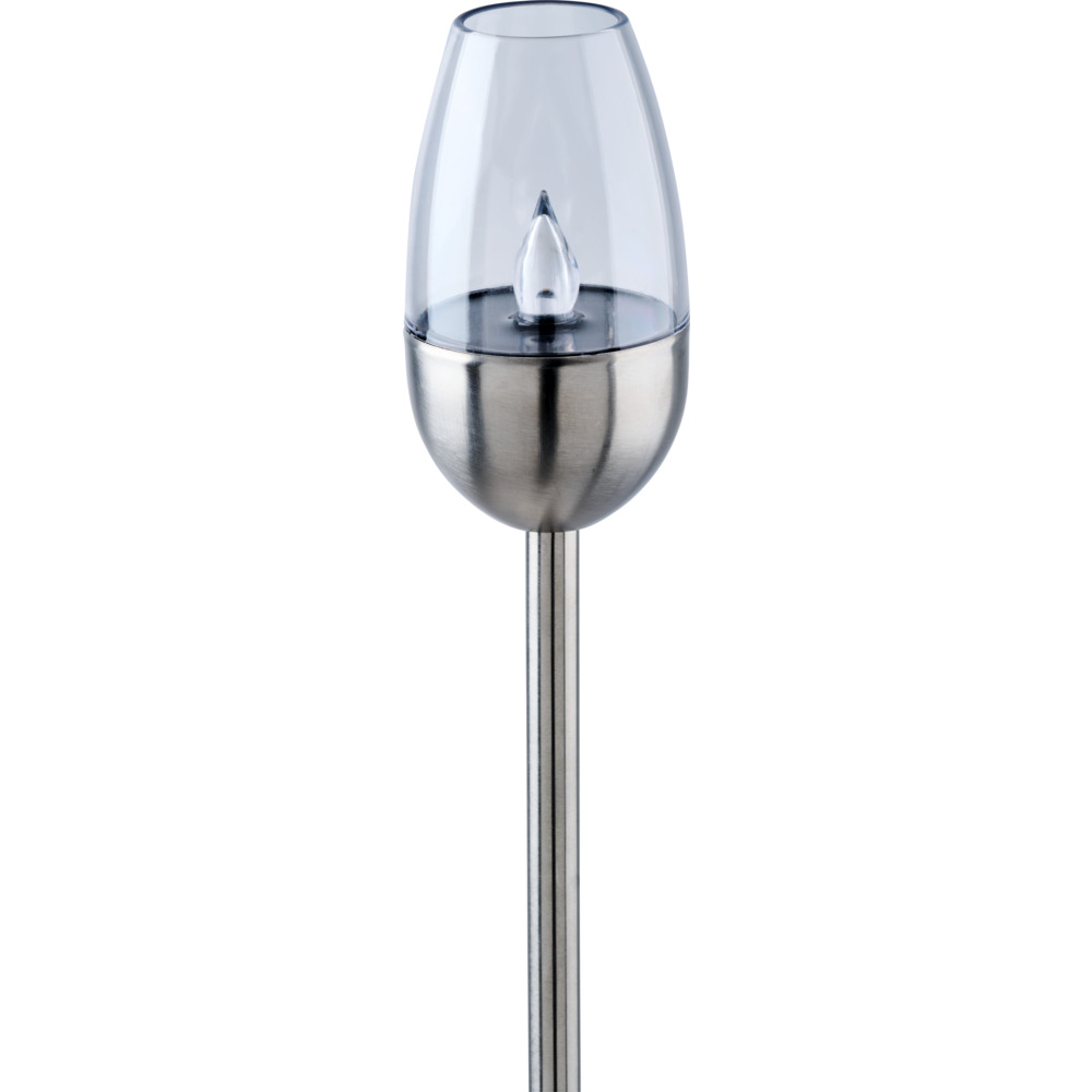 LED-Solar-Gartenfackel 112 cm aus Edelstahl