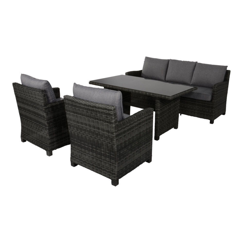 Lounge-Set Dining "Jive Rock" 4-teilig, 5-Sitzer mit Tisch und Sofas