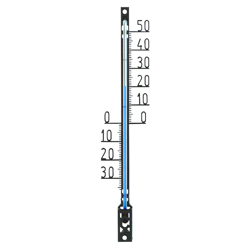 Au&szlig;enthermometer 41,5 cm aus Kunststoff in schwarz