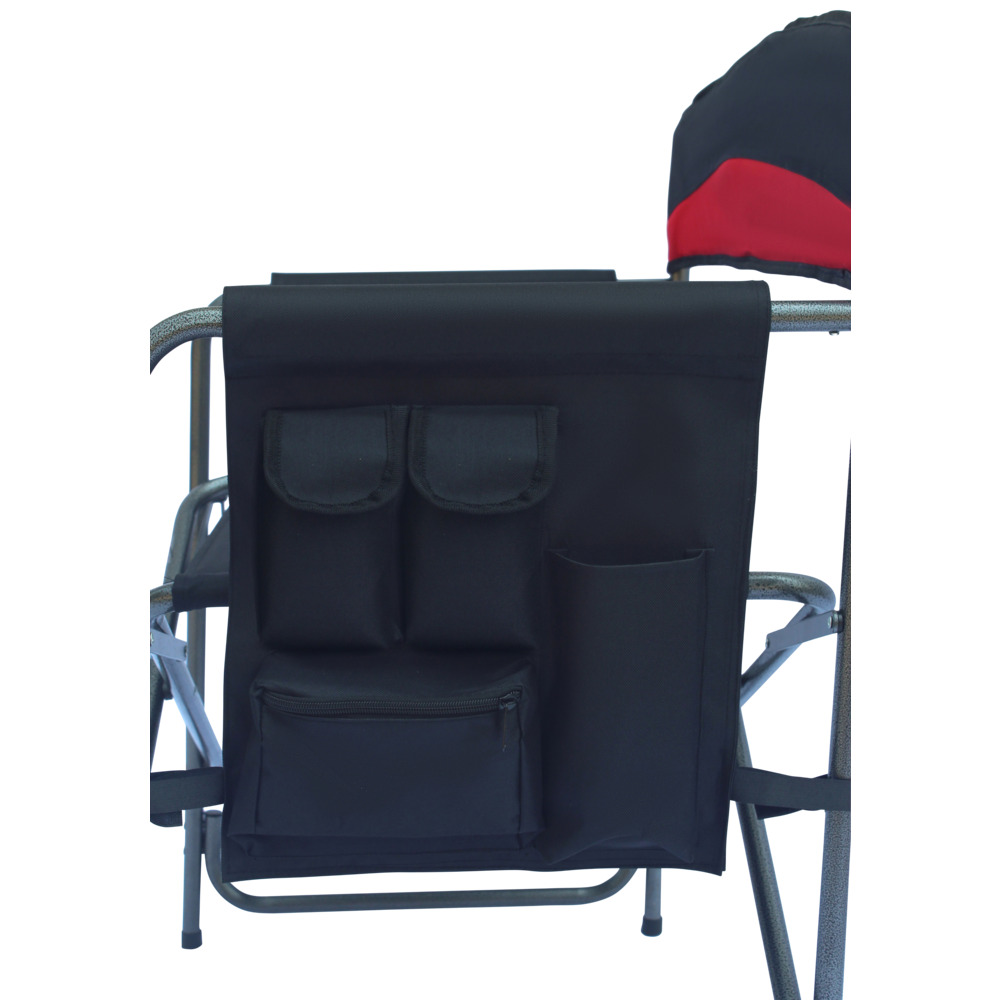 Comfort Campingsessel XXL 50 x 63 x 83 cm Schwarz-Rot image number 5