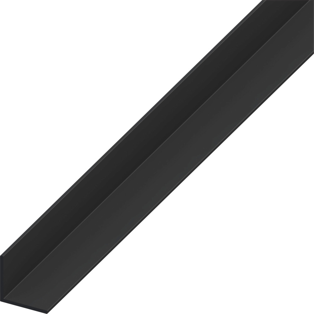 Winkelprofil gleichschenklig PVC 1000 x 10 x 1 mm schwarz