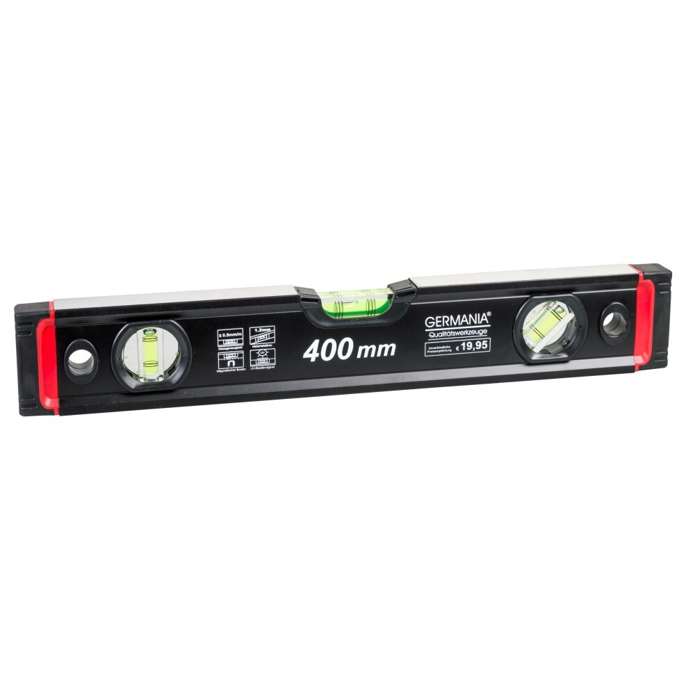 Wasserwaage schwarz 40cm Aluminium GERMANIA&reg;