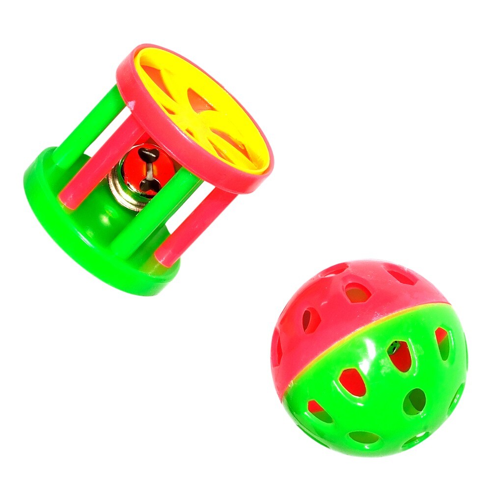 Katzenspielzeug Ball und Rolle mit Gl&ouml;ckchen