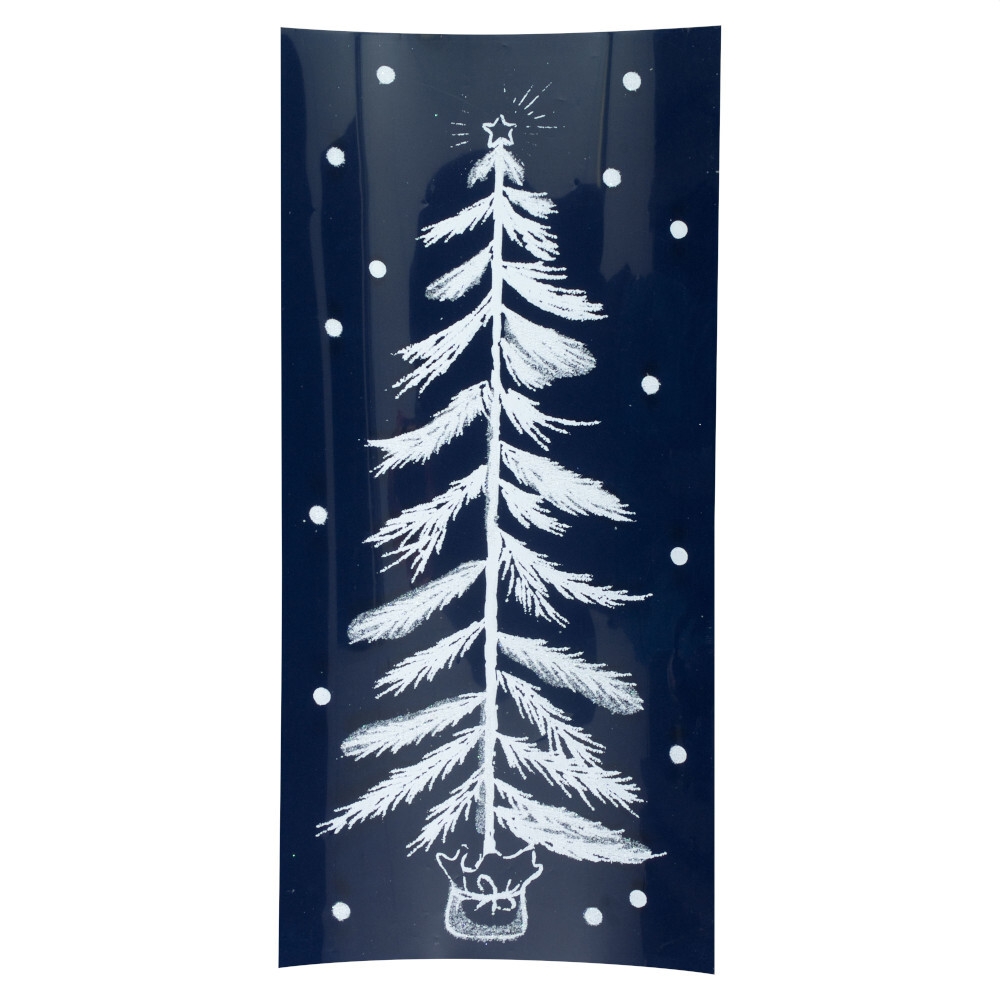 Fensteraufkleber Weihnachtsbaum 23 x 49 cm mit Glitzer