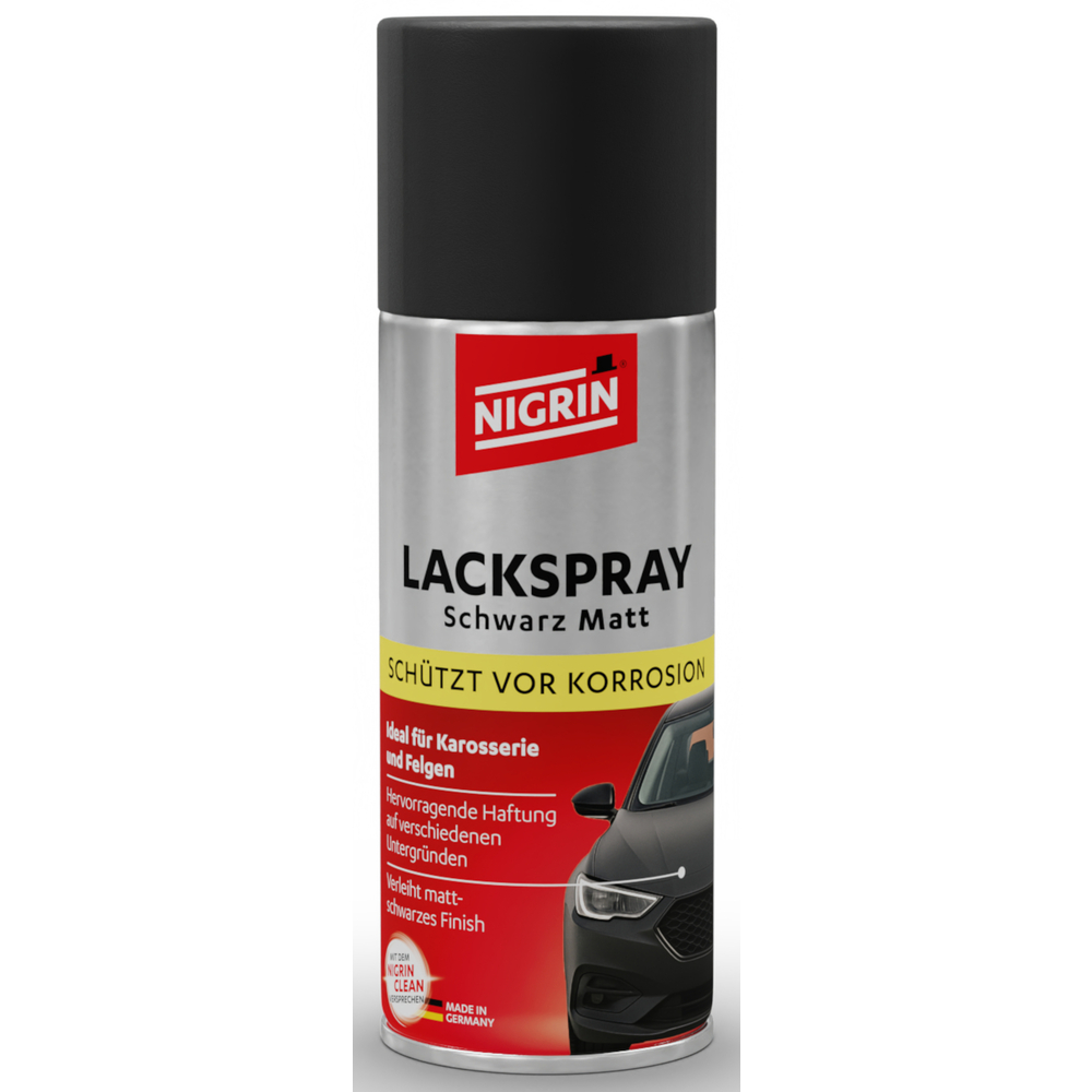 Nigrin Lackspray schwarz, matt, 400 ml